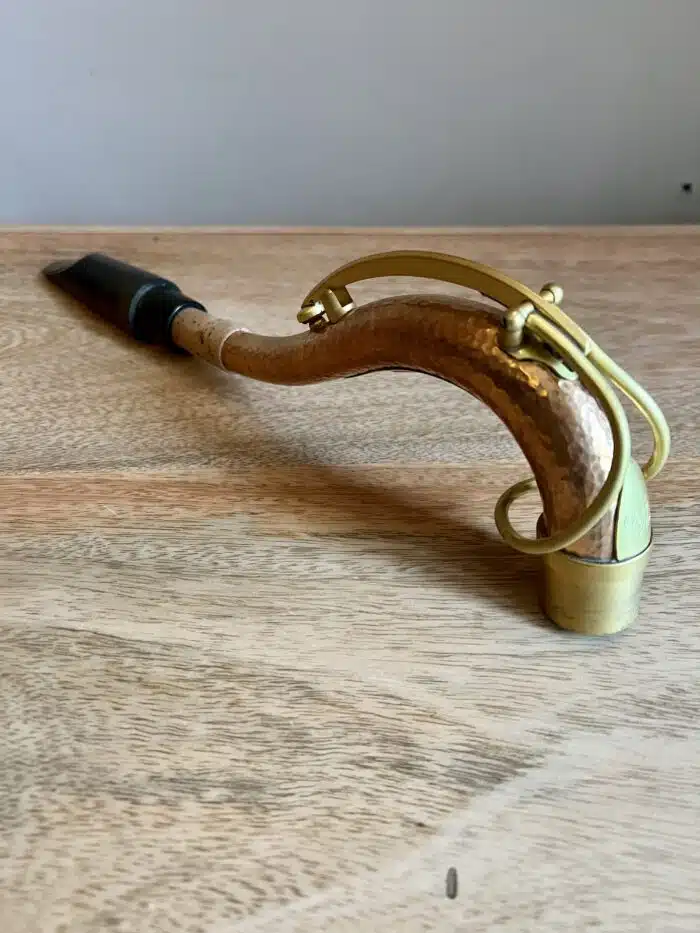 Eastern Music power neck. Tenor sax. Hand hammered copper.