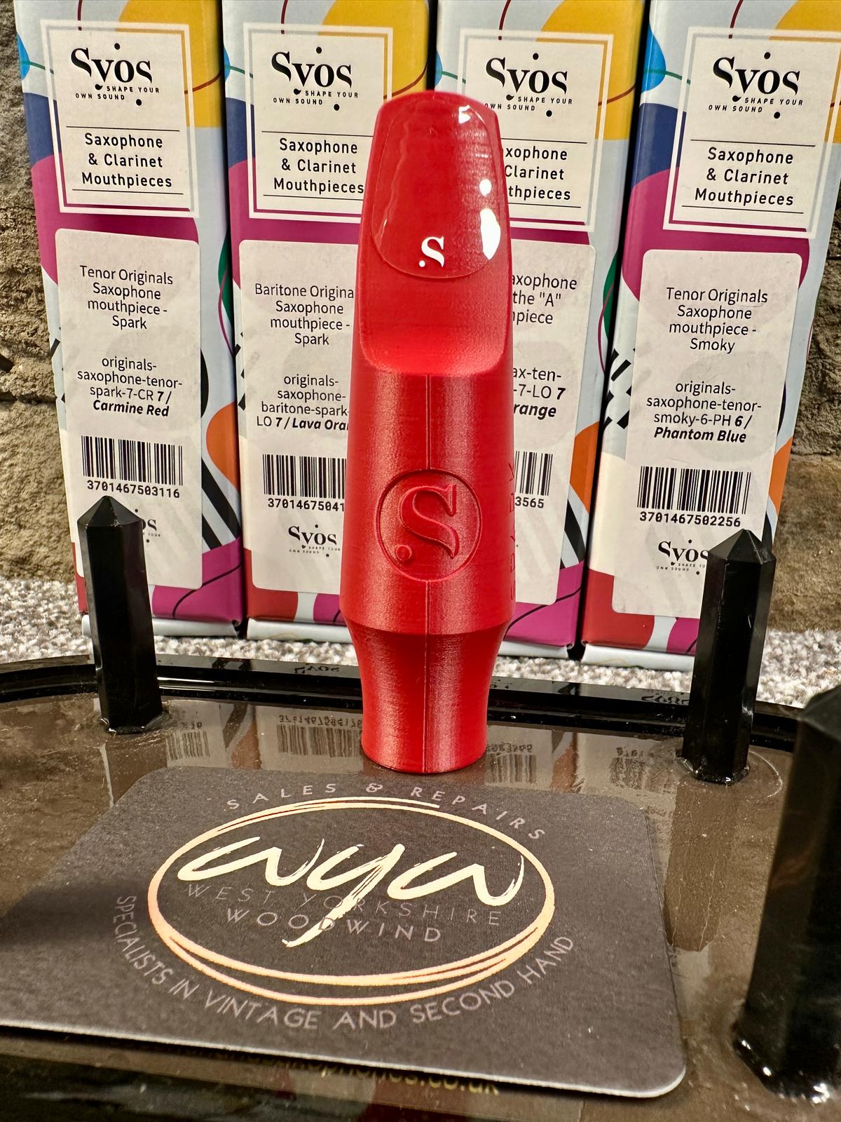 SYOS Spark 7 Tenor Saxophone mouthpiece (Carmine Red) New!