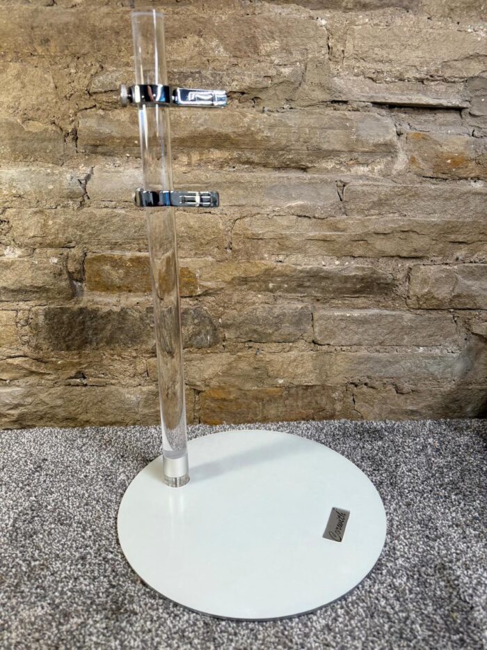 Saxophone display stand, double. Silver/acrylic